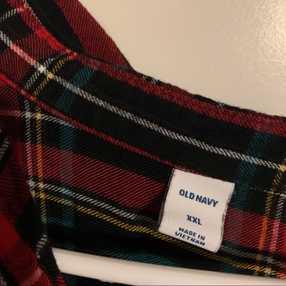 Old Navy Button Down Plaid Tunic - Picture 2 of 2